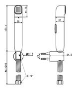 DUOSTIX HYGIENE SPRAY - AMERICAN STANDARD -  ( CHROME/MATT BLACK - HYGIENE SPRAY - 0x0 mm - 0inchX0inch )