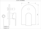 SINGLE LEVER EXPOSED PARTS KIT OF DIVERTER CONSISTING OF OPERATING LEVER, CARTRIDGE SLEEVE, WALL FLANGE (WITH SEALS)& BUTTON ASSEMBLY SLEEVE & BUTTON (COMPATIBLE WITH ALD-065M)- JAQUAR FAUCETS - ( CHROME - LYRIC - 0x15 mm - 0inchX0.5inch )