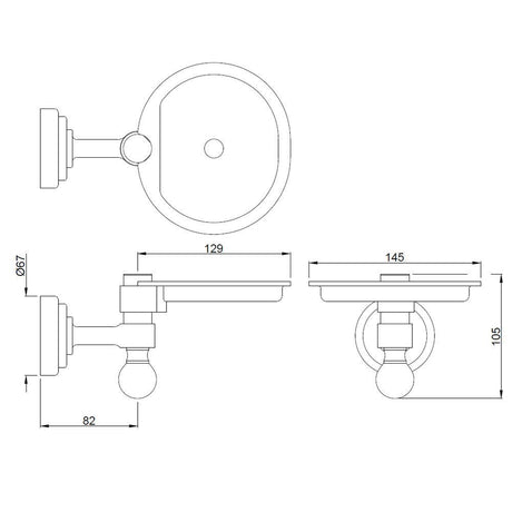 SOAP DISH(POLYURETHENE)- JAQUAR FAUCETS - ( BLACK MATT - QUEENS ACC. - 0x0 mm - 0inchX0inch )