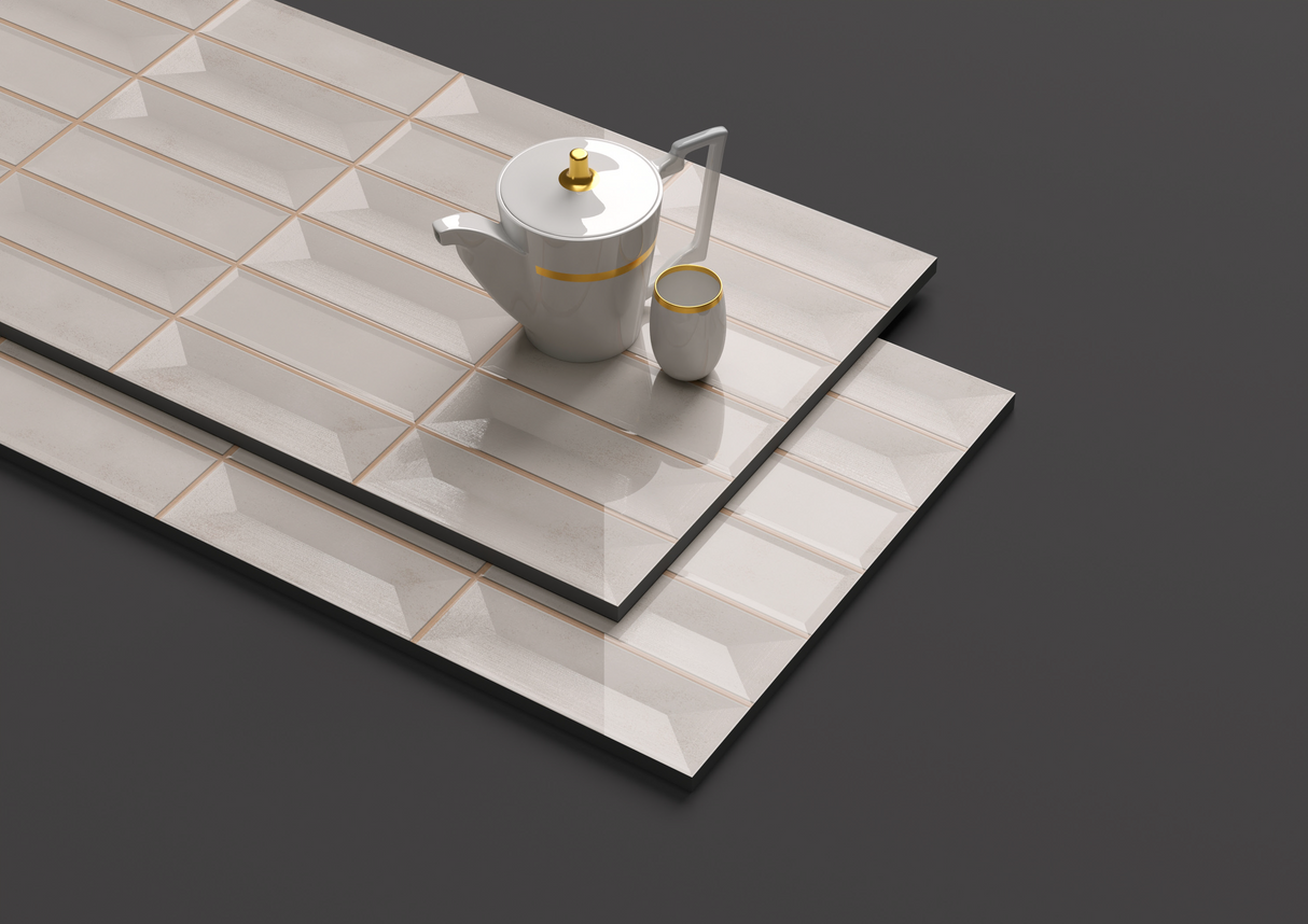 8049 HL - INDIAN TILES -  (  - BLACKBERRY GLOSSY - 600x300 mm - 24inchX12inch )