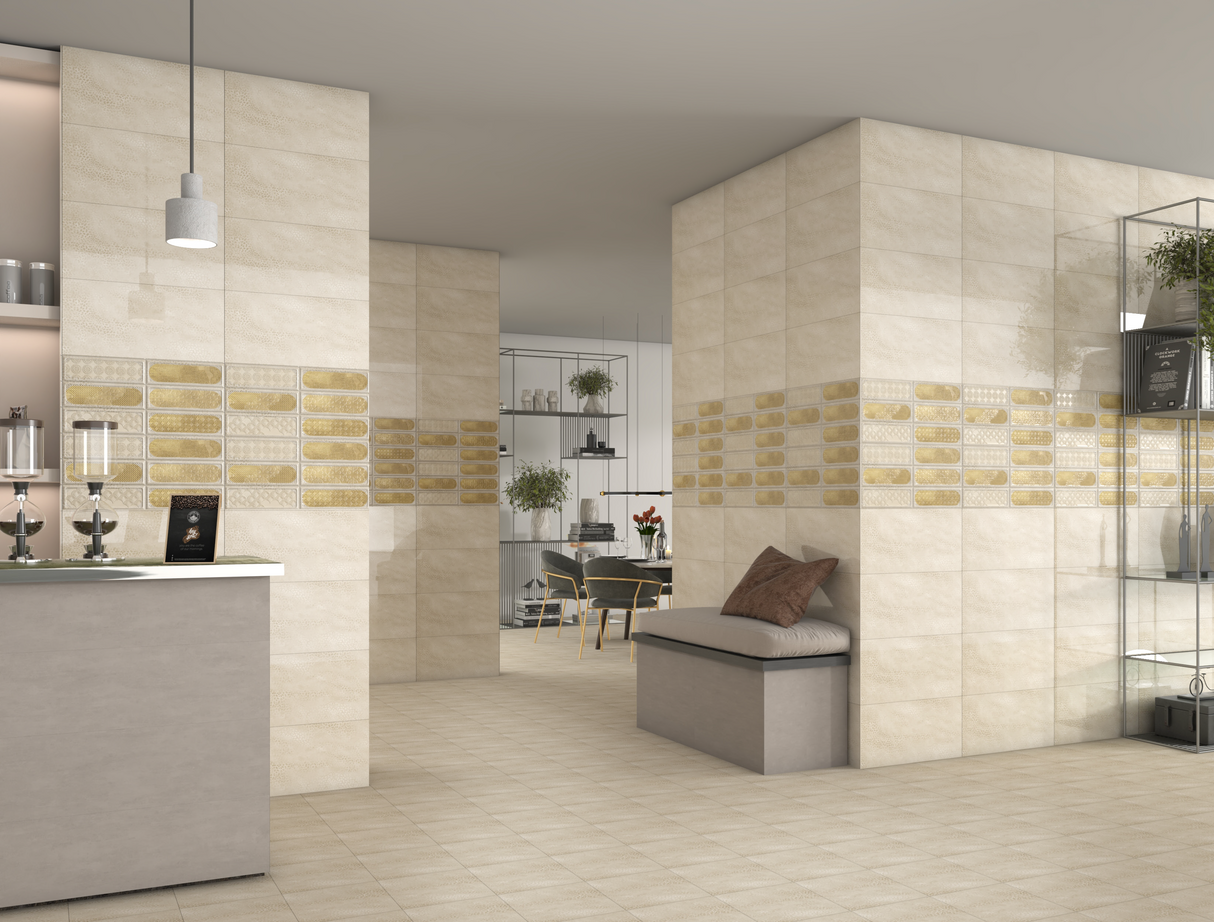 8084 HL - INDIAN TILES -  (  - BLACKBERRY GLOSSY - 600x300 mm - 24inchX12inch )
