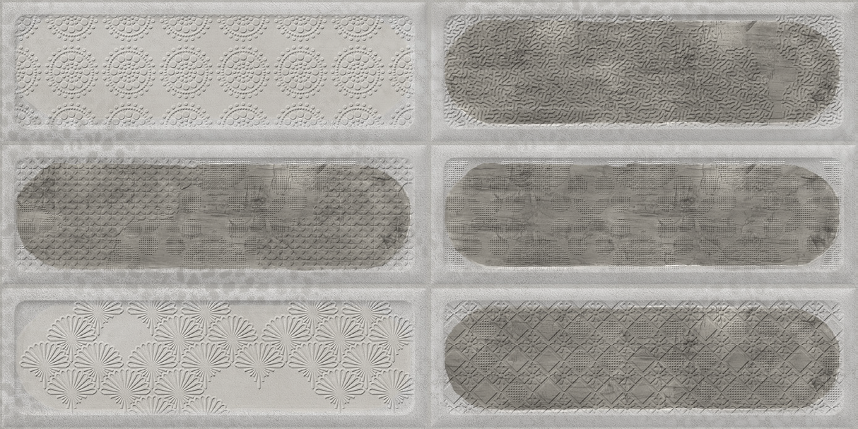 8086 HL - INDIAN TILES -  (  - BLACKBERRY GLOSSY - 600x300 mm - 24inchX12inch )