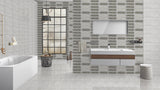 8086 L - INDIAN TILES -  (  - BLACKBERRY GLOSSY - 600x300 mm - 24inchX12inch )