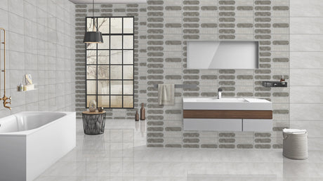 8086 L - INDIAN TILES -  (  - BLACKBERRY GLOSSY - 600x300 mm - 24inchX12inch )