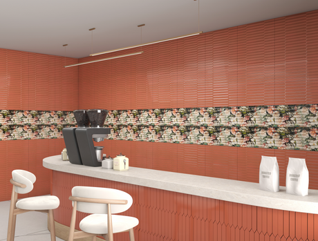 8095 HL - INDIAN TILES -  (  - BLACKBERRY GLOSSY - 600x300 mm - 24inchX12inch )