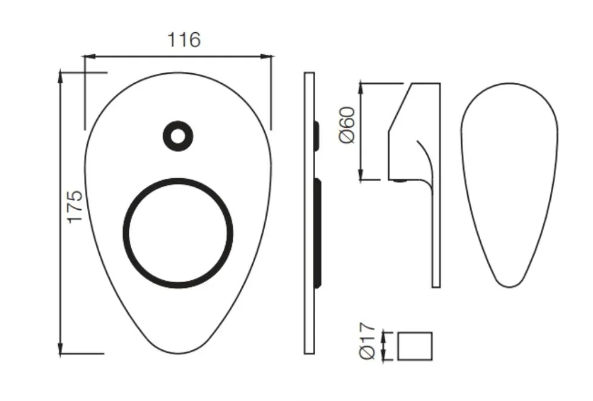 SINGLE LEVER EXPOSED PARTS KIT OF HI-FLOW DIVERTER - JAQUAR FAUCETS -  ( GOLD DUST - VIGNETTE PRIME - 0x15 mm - 0inchX0.5inch )