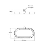 RAIN SHOWER OVAL RING - VIKING -  ( CHR -  - 240x15 mm - 9.6inchX0.6inch )