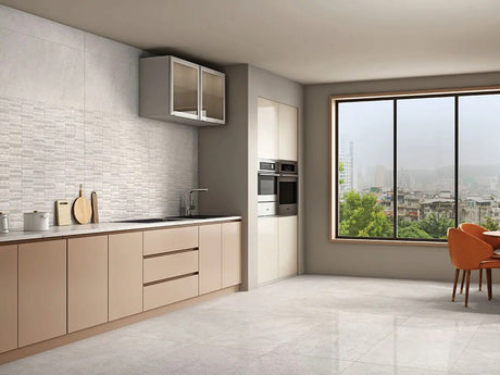 GROOVE QUARTZITE CREAM MATT TEXTURE - SIMPOLO-TILES -  (  - IMPATTO MATT - 1198x598 mm - 48inchX24inch )