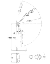 FREEHANDER SHOWERSYSTEM, AP - GROHE -  ( CHROME - G5 - FREEHANDER - 0x15 mm - 0inchX0.6inch )