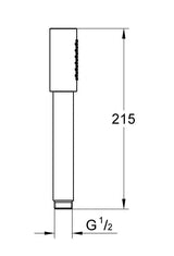 SENA STICK HAND SHOWER - GROHE -  ( CHROME - G5 - SENA - 0x15 mm - 0inchX0.6inch )