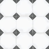 PRIME MO OCTAGONAL BLACK - CREANZA -  (  - CREANZA VITRIFIED MOROCCAN - 600x600 mm - 24inchX24inch )