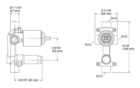 (PRUN)AQUA TURBO 235 MANUAL VALVE - KOHLER POPULAR -  ( FRENCH GOLD - POPULAR - 0x0 mm - 0inchx0inch )