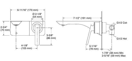 MODERNLIFE EDGE WM LAV FAUCET TRIM - KOHLER LUXURY -  ( FRENCH GOLD - LUXURY - 0x0 mm - 0inchX0inch )