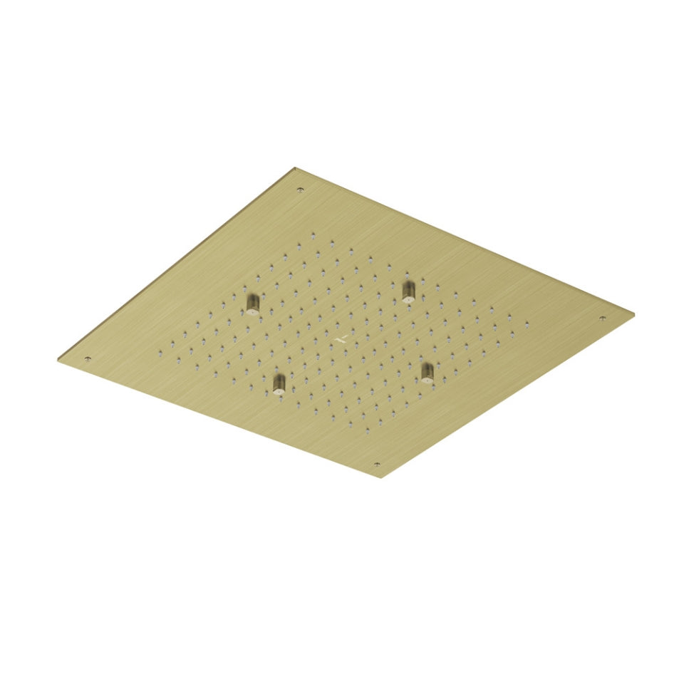DUOFLO SHOWER SQUARE SHAPE TWO FUNCTIONS, RAIN AND 4 MIST AND FALSE CEILING INSTALLATION KIT W/O LED- JAQUAR FAUCETS - (ANTIQUE BRONZE - DUOFLO SHOWER - 450x450 mm - 18inchX18inch)