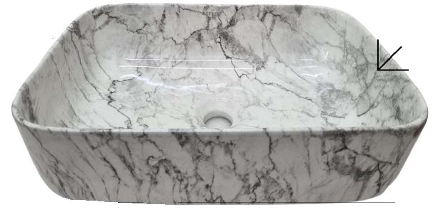 CERAMIC RECTANGLE COUNTER TOP WASH BASIN - BETTER LIVING -  (  -  - 450x325 mm - 18inchX13inch )
