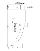 BUTTON SPOUT - ARTIZE FAUCET -  ( CHROME - SPOUT - 0x15 mm - 0inchX0.5inch )