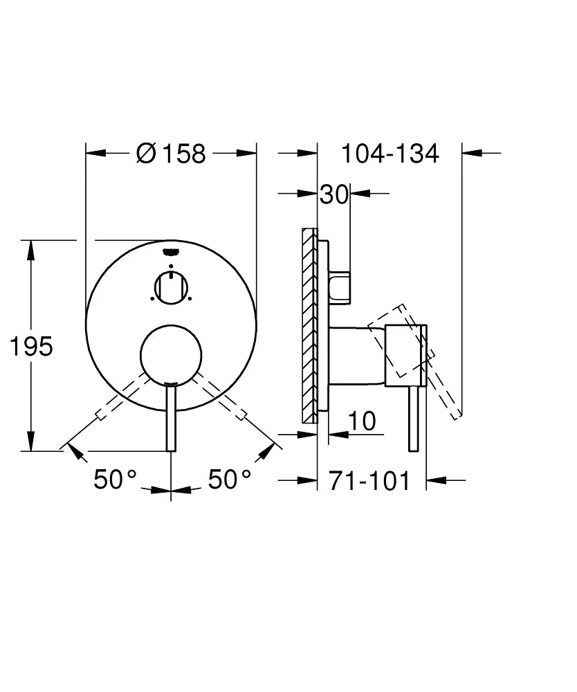 ATRIO 1-HANDLE MIXER, 3-WAY DIVERTER - GROHE -  ( CHROME - G5 - ATRIO - 0x0 mm - 0inchX0inch )