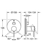ATRIO 1-HANDLE MIXER, 3-WAY DIVERTER - GROHE -  ( CHROME - G5 - ATRIO - 0x0 mm - 0inchX0inch )