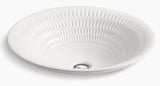 DERRINGTM CARILLONTM -HANDCRAFTED CERAMICS COUNTER - KOHLER LUXURY -  ( TRANSLUCENT WHITE - LUXURY - 449x449 mm - 17.96inchX17.96inch )