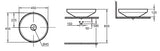 AIRIO VSL BASIN 45 W/ PUSH-OPEN IN - GROHE -  ( WHITE - G5 - 0x600 mm - 0inchX24inch )