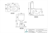EWC COUPLD W.CSTRN P-TRAP 180MM W/PP SOFT CLOSE SEAT CVR - JAQUAR SWARE - ( WHITE - SOLO - 650x375 mm - 26inchX15inch )