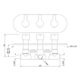 CON. 4 - WAY DIVERTOR-SET WITH NRV - JAQUAR FAUCETS -  ( CHROME - FUSION - 0x15 mm - 0inchX0.5inch )