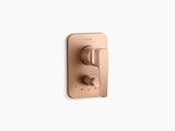 ALEO+TM RECESSED NON-THERMOSTATIC BATH AND SHOWER VALVE TRIM - KOHLER PREMIUM -  ( BRUSHED ROSE GOLD - PREMIUM - 0x15 mm - 0inchX0.5inch )