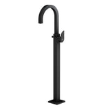 EXPOSED PARTS OF FLOOR MOUNTED SINGLE LEVER BATH MIXER WITH PROVISION FOR HAND SHOWER (COMPATIBLE WITH ALD-121)- JAQUAR FAUCETS -  ( BLACK MATT - ALIVE - 0x15 mm - 0inchX0.5inch )