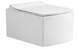 RIMLESS, BLIND INSTALLATION WALL HUNG WC WITH UF SOFT CLOSE SLIM SEAT COVER, HINGES, ACCESSORIES SET - JAQUAR SWARE - ( WHITE - KUBIX PRIME - 500x360 mm - 20inchX14.4inch )