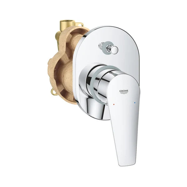 BAUEDGE SINGLE-LEVER HANDLE BATH MIXER 1/2INCH- GROHE-G2 -  ( CHROME - G2 - BAUCOSMOPOLITAN - 0x15 mm - 0inchX0.5inch )