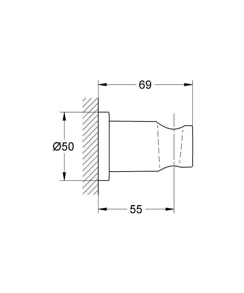 RAINSHOWER HANDSHOWER HOLDER - GROHE -  ( BRUSHED COOL SUNRISE - G5 - RAINSHOWER - 0x0 mm - 0inchX0inch )