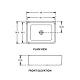 WASH BASIN COUNTER TOP RUBBIC - HINDWARE -  ( STAR WHITE - ITALIAN - 475x365 mm - 19inchX15inch )