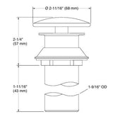 CERAMIC DRAIN W/O OVERFLOW - KOHLER PREMIUM -  ( BLACK - PREMIUM - 0x32 mm - 0inchX1.25inch )