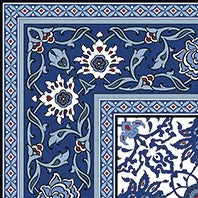 TURKISH AZUL CORNER MATT - SIMPOLO-TILES -  (  - TINY TILE MATT - 198x198 mm - 7.8inchX7.8inch )