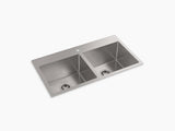 STRIVE TM SS DOUBLE BOWL UNDERMOUNT FABRICATED (DEPTH 10 INCH)- KOHLER LUXURY -  (  - LUXURY - 914x508 mm - 36inchX20inch )