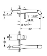 GRANDERA TWO-HOLE BASIN MIXER L-SIZE - GROHE -  ( WHITE - G5 - GRANDERA - 0x0 mm - 0inchX0inch )