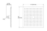 SQUARE ULTRATHIN KATALYT HEADSHOWER - KOHLER PREMIUM -  ( MATTE BLACK - PREMIUM - 254x254 mm - 10.16inchX10.16inch )