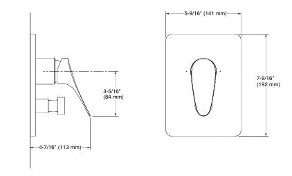 FLUENCE TM AQUA TURBO TM 235 RECESSED NON-THERMOSTATIC BATH AND SHOWER VALVE TRIM - KOHLER PREMIUM -  ( VIBRANT ROSE GOLD - PREMIUM - 0x15 mm - 0inchX0.5inch )