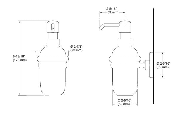 CRUZ-SOAP GLASS DISPENSER W/HOLDER - KOHLER PREMIUM -  ( POLISHED CHROME - PREMIUM - 0x0 mm - 0inchX0inch )