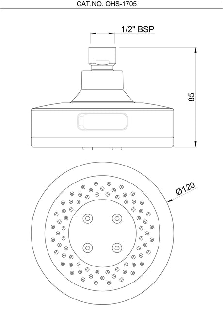 MEDLEY OVERHEAD SHOWER W/O ARM - JAQUAR FAUCETS - ( CHROME - MEDLEY SHOWER - 0x15 mm - 0inchX0.5inch )