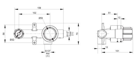 SINGLE-HANDLE WALL-MOUNT LAVATORY FAUCET VALVE - KOHLER LUXURY -  (  - LUXURY - 0x15 mm - 0inchX0.5inch )