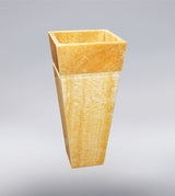 FREE STANDING ONYX STONEPEDESTAL W/BASIN - AQUANT -  ( HONEY ONYX - CENTAUR - 400x400 mm - 16inchX16inch )