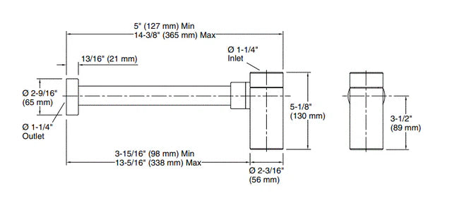 CONTEMPORARY ROUND BOTTLE TRAP - KOHLER LUXURY -  ( VIBRANT TITANIUM - LUXURY - 0x0 mm - 0inchx0inch )