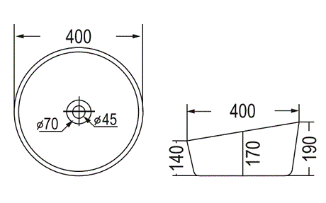 CREAM STONE WASH BASIN - AQUANT -  ( TRAVERTINE MARBLE -  - 0x400 mm - 0inchX16inch )