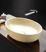 DURO ODA CREAM MARBLE WASH BASIN - AQUANT -  ( TRAVERTINE MARBLE -  - 510x380 mm - 20inchX15inch )