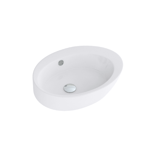 (PRUN)WASH BASIN COUNTER TOP JADE - HINDWARE -  ( STAR WHITE - ITALIAN - 610x470 mm - 24inchX18.5inch )