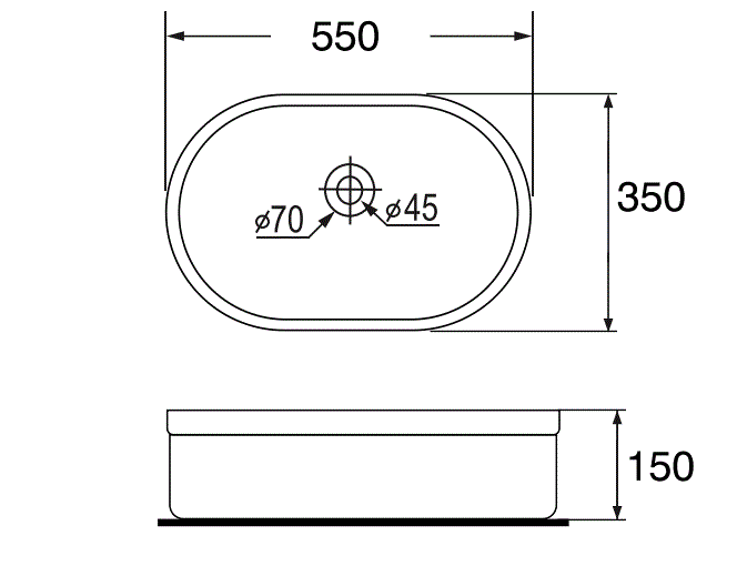 BELLA SNOW TABLE MOUNTED MARBLE STONE WASH BASIN - AQUANT -  ( STATUARIO MARBLE - STATUARIO MARBEL COLLECTION - 550x350x150 mm - 22inchX14inchX6inch )