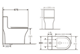 E.W.C CORA ONE PIECE S-TRAP 300MM - HINDWARE -  ( STAR WHITE - CORA - 675x380x770 mm - 27inchX15.2inchX30.8inch )