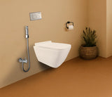 PRIMA WALL MOUNTED EWC W/SLIM SEAT COVER - HINDWARE -  ( STAR WHITE - PRIMA - 500x350 mm - 20inchX14inch )
