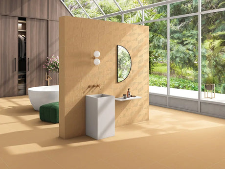 YELLOW OCRA GLOSSY - SIMPOLO-TILES -  (  - COURTYARD GLOSSY - 1198x598 mm - 48inchX24inch )